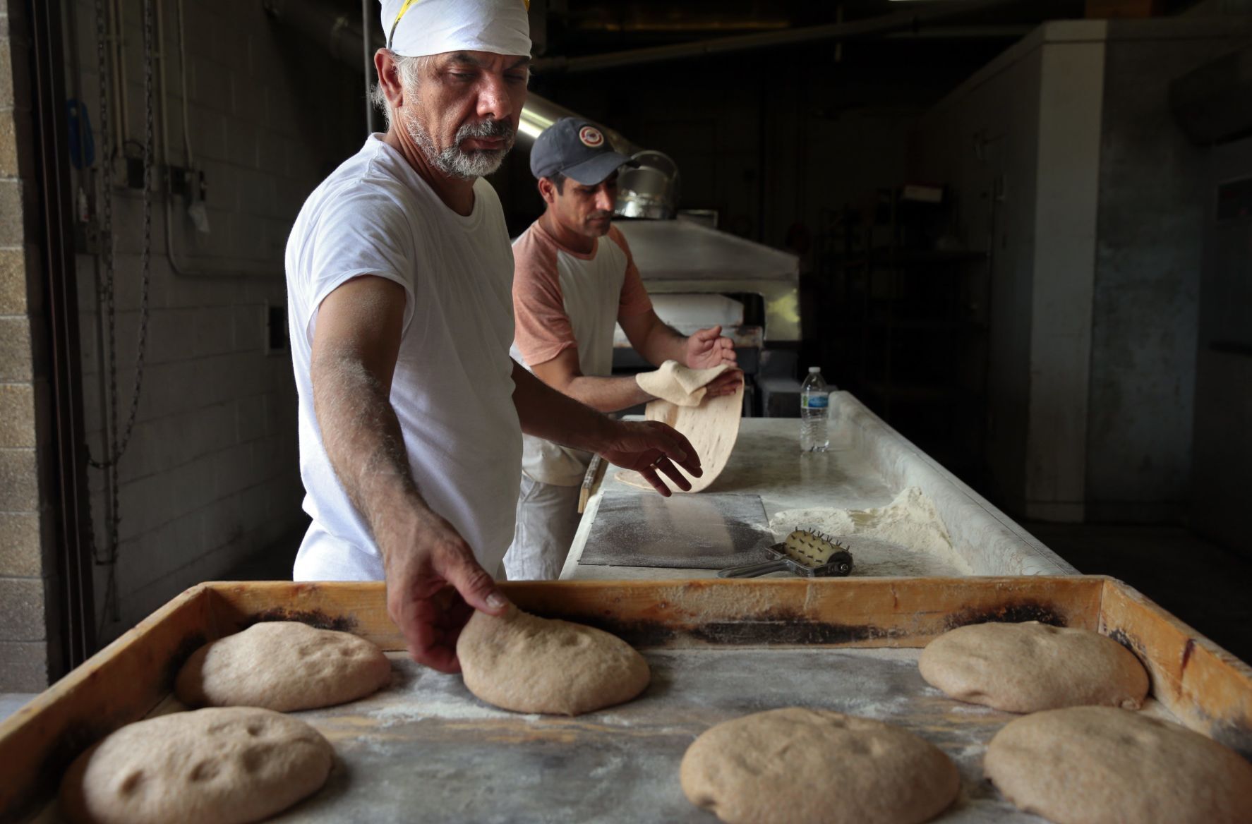 Breaking Afghan bread